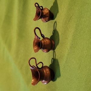 Miniature vintage bronze pitcher set